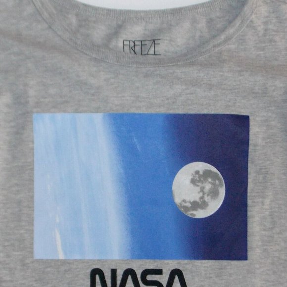 Freeze NASA "The Moon in Space" varsity stripe long sleeve T-shirt, M,L,XL - Picture 5 of 5